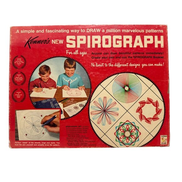 Vintage Kenners Spirograph Drawing Set 1967 Box & Instructions READ - Picture 6 of 9